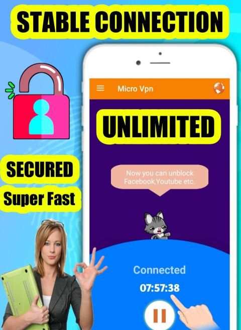 Micro VPN- Super Fast Secure Proxy Master VPN 2020 screenshot 4