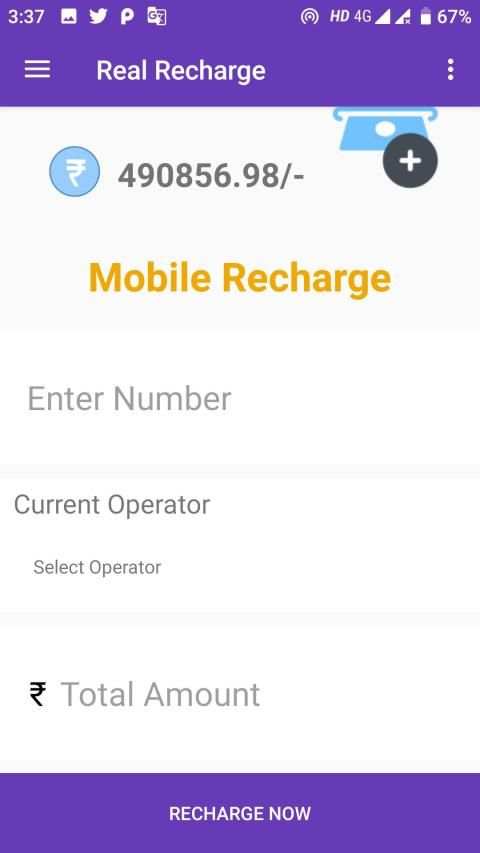 Real Recharge - Mobile,DTH Recharge App screenshot 1