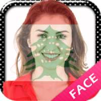 Lebanon Flag on Face app