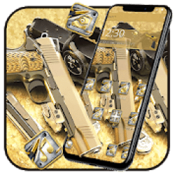 Golden Cool Bullet Gun Theme आइकन