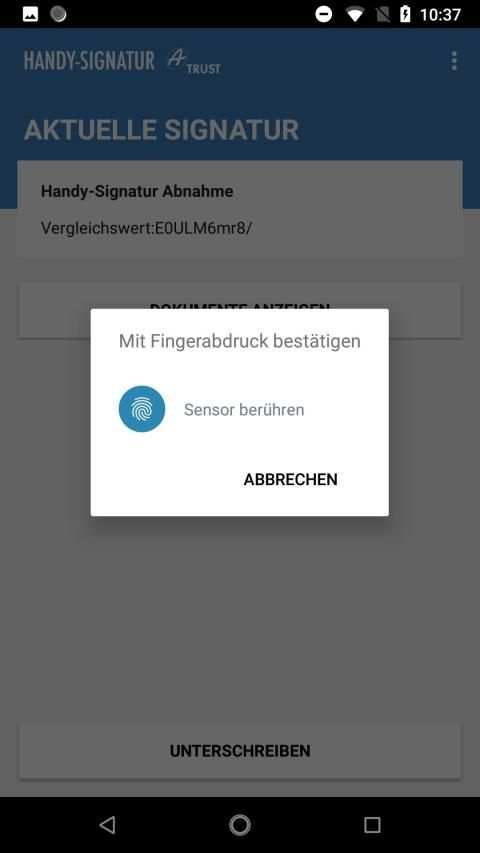 Handy-Signatur App screenshot 1