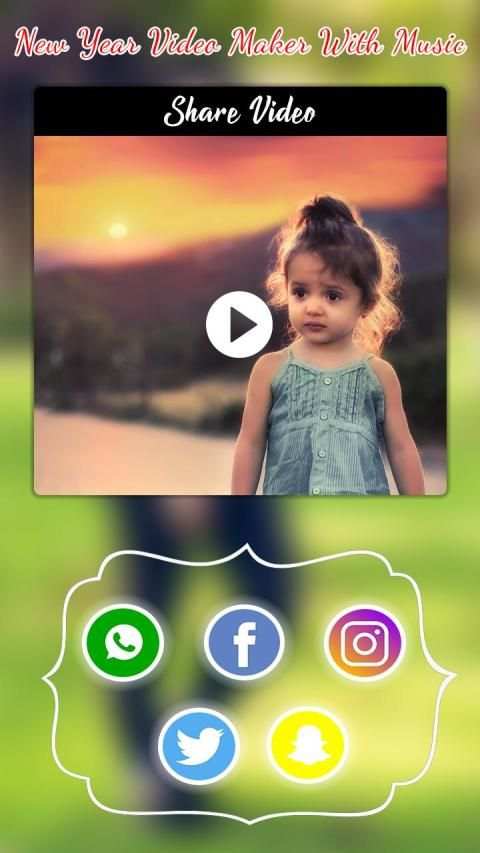 New Year Video Maker with Music - Status Maker स्क्रीनशॉट 1