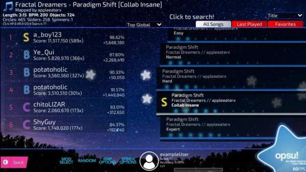 Opsu!(Beatmap player for Android) screenshot 3