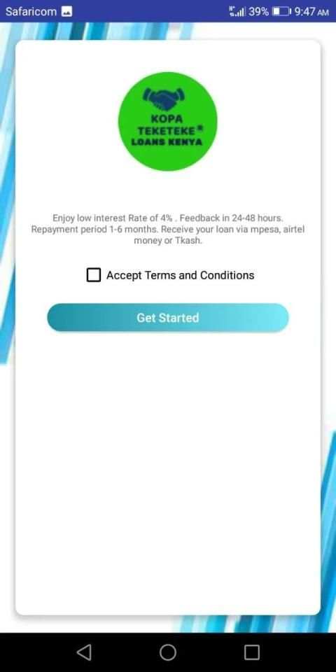Kopa Teketeke Loans- Fast cash mobile loans screenshot 2