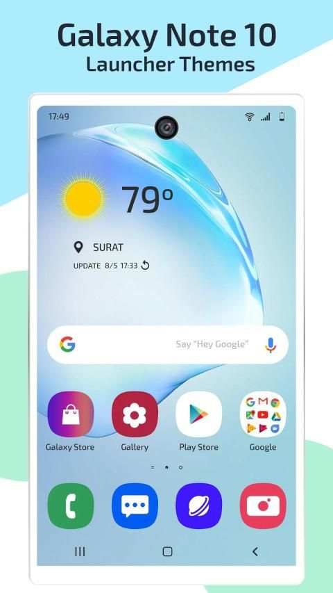 Samsung Note 10 Launcher Theme स्क्रीनशॉट 2