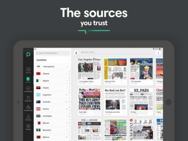PressReader news screenshot 1