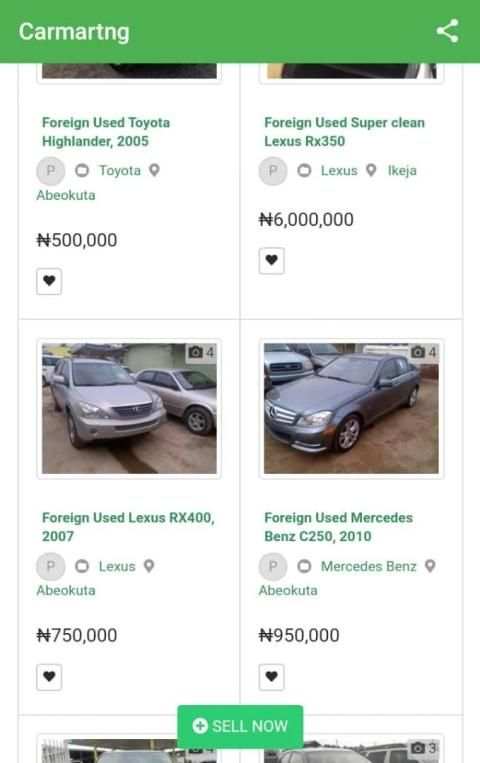 Car Mart Nigeria: Buy and Sell Cars: Car Parts स्क्रीनशॉट 3