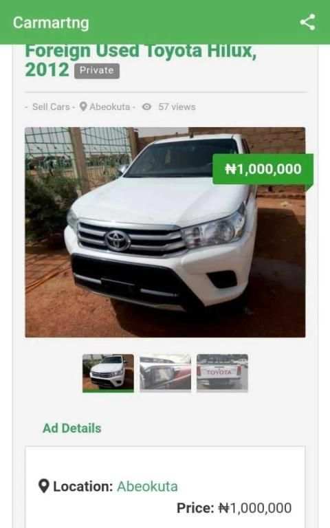 Car Mart Nigeria: Buy and Sell Cars: Car Parts स्क्रीनशॉट 2