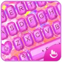 Pink Diamond Heart Keyboard Theme