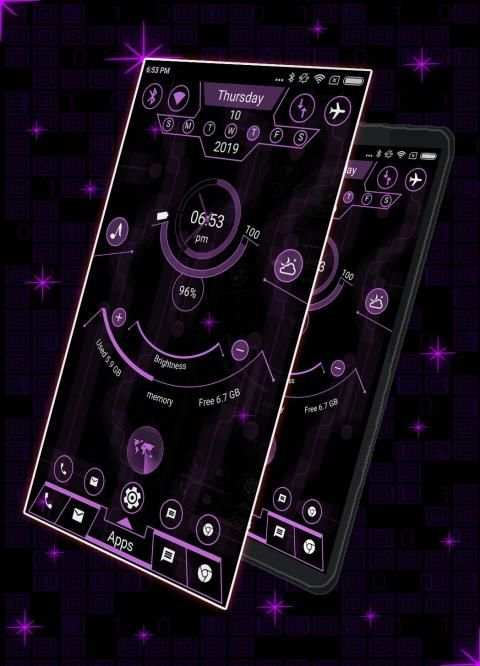 Radical Launcher 2019 - Hi-tech theme screenshot 3