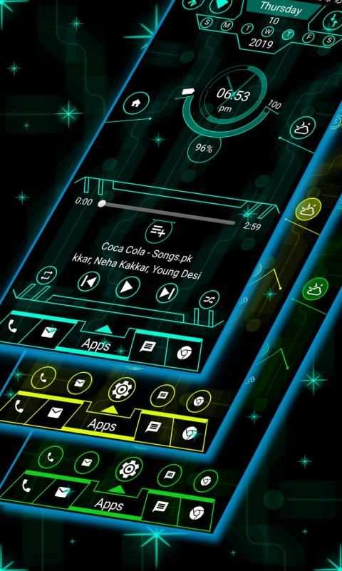 Radical Launcher 2019 - Hi-tech theme screenshot 5