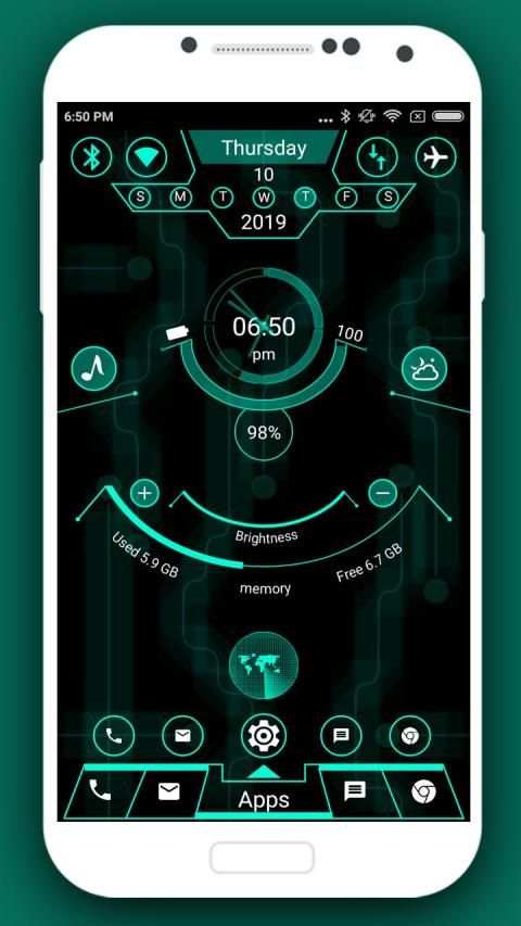 Radical Launcher 2019 - Hi-tech theme screenshot 1