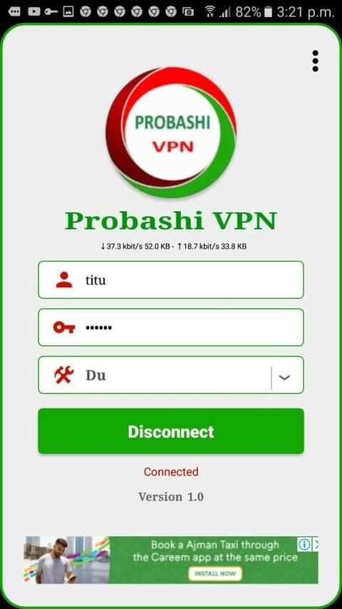 Probashi VPN screenshot 2