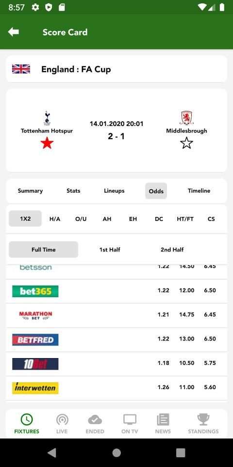 Soccer Livescore screenshot 4