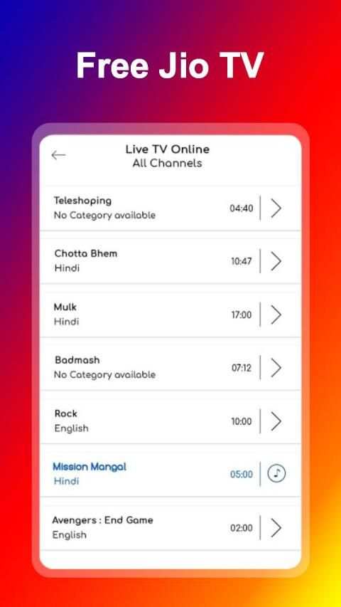 Free Jio TV * HD Guide स्क्रीनशॉट 2