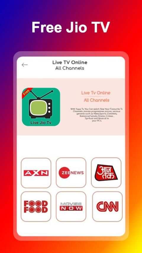 Free Jio TV * HD Guide स्क्रीनशॉट 1