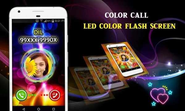 Color Caller Screen LED Flashlight Mobile theme screenshot 1