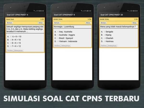 SOAL SIMULASI TES CAT CPNS TERBARU 2019 screenshot 2