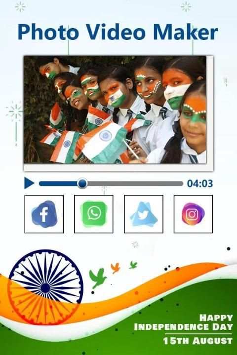 15th August Movie Maker - Independence Video Maker स्क्रीनशॉट 1