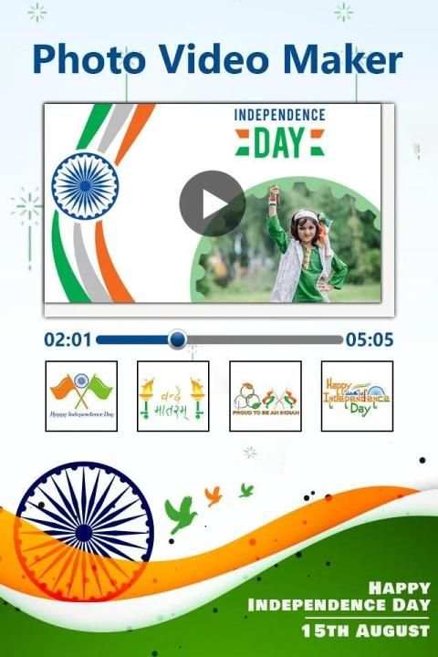 15th August Movie Maker - Independence Video Maker स्क्रीनशॉट 2