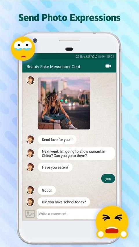 Beauty Fake Messenger Chat screenshot 3