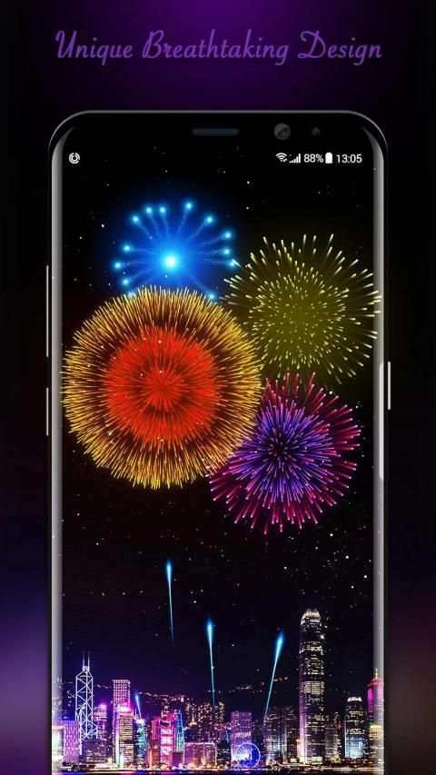 नए साल की आतिशबाजी लाइव वॉलपेपर स्क्रीनशॉट 5