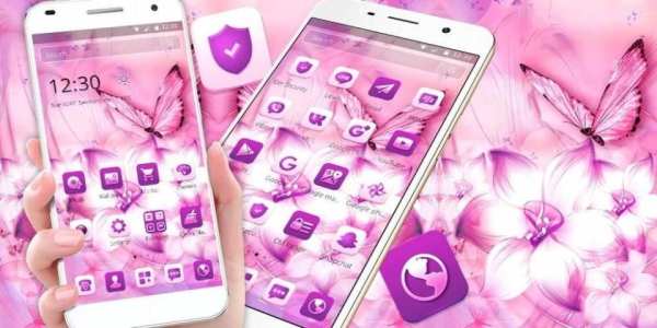 Pink Silk Bloom Flower Tema screenshot 1