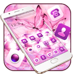 ikon Pink Silk Bloom Flower Tema