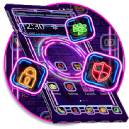 ikon Neon Purple Tech Circle Theme