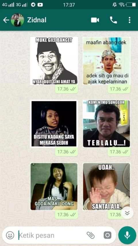 Meme Perang Gambar Lucu Stiker WA screenshot 1