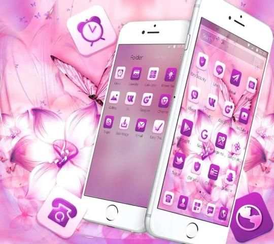 Pink Silk Bloom Flower Tema screenshot 3