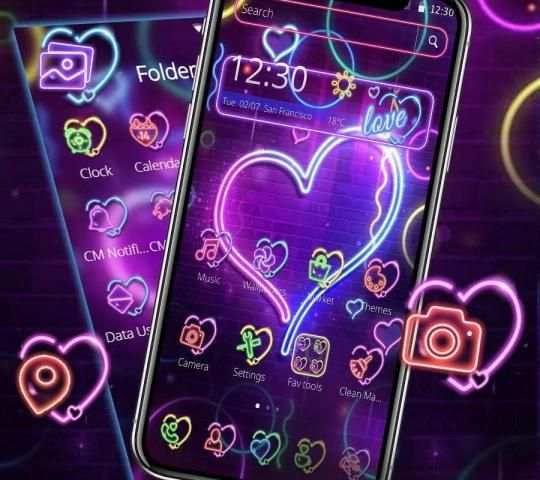 Tema Warna Neon Shinie Cinta screenshot 2