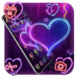 Neon Color Shinie Love Theme आइकन