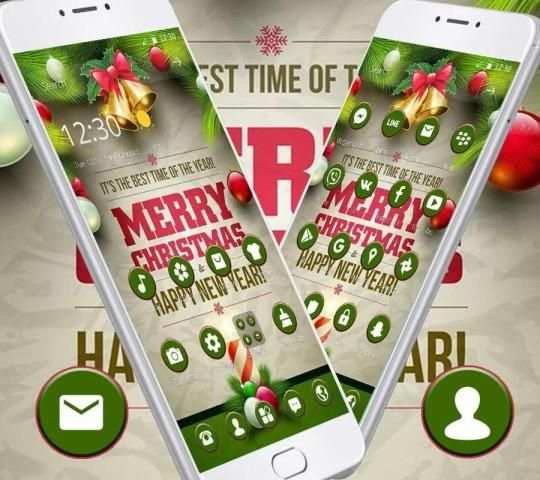 Tema Selamat Natal Golden Bell screenshot 4