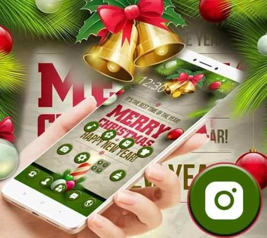 Tema Selamat Natal Golden Bell screenshot 3