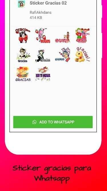 Sticker de Gracias para Whatsapp screenshot 4