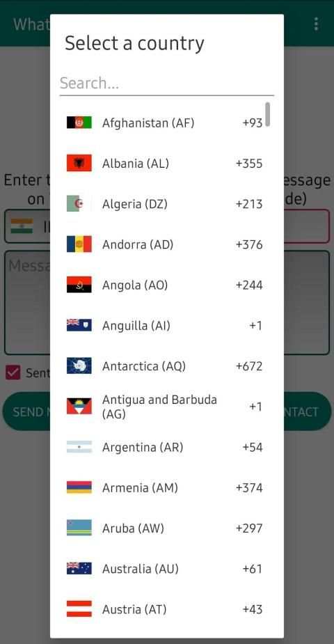 DirectMessage to WA -Directchat to unknown contact screenshot 1