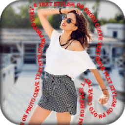 ikon Curve Text Stylish On Photo - design text shapes