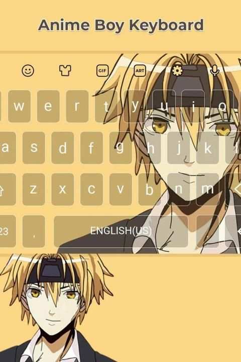 Anime Boy Keyboard स्क्रीनशॉट 1