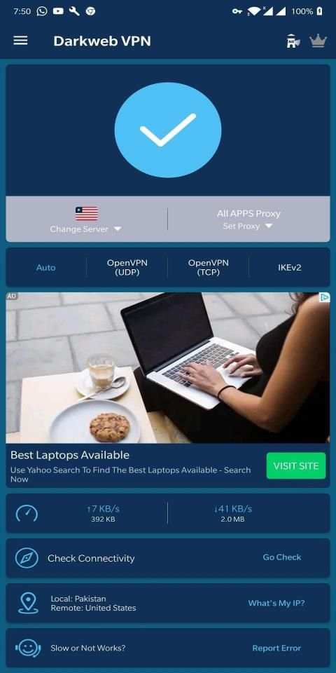 Darkweb VPN screenshot 1