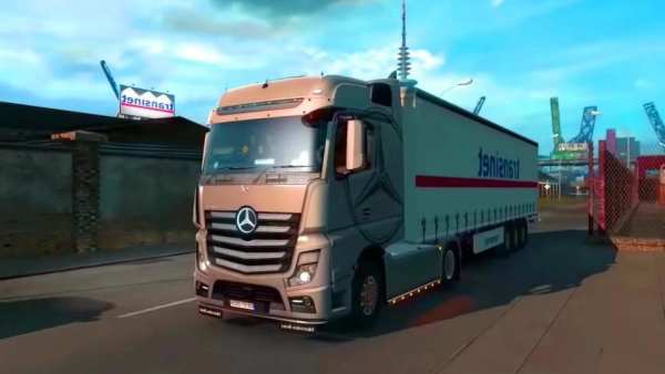 Driving Mercedes - Benz Truck Simulator 19 screenshot 1