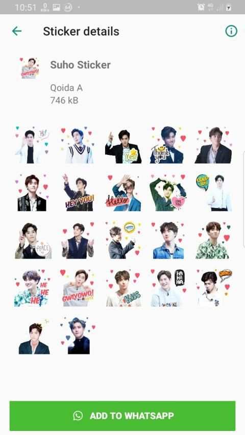 EXO WAStickerApps KPOP Idol for Whatsapp screenshot 2