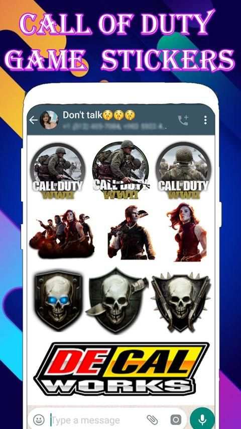 WAStickerApps Call Game Stickers For Whatsapp स्क्रीनशॉट 1