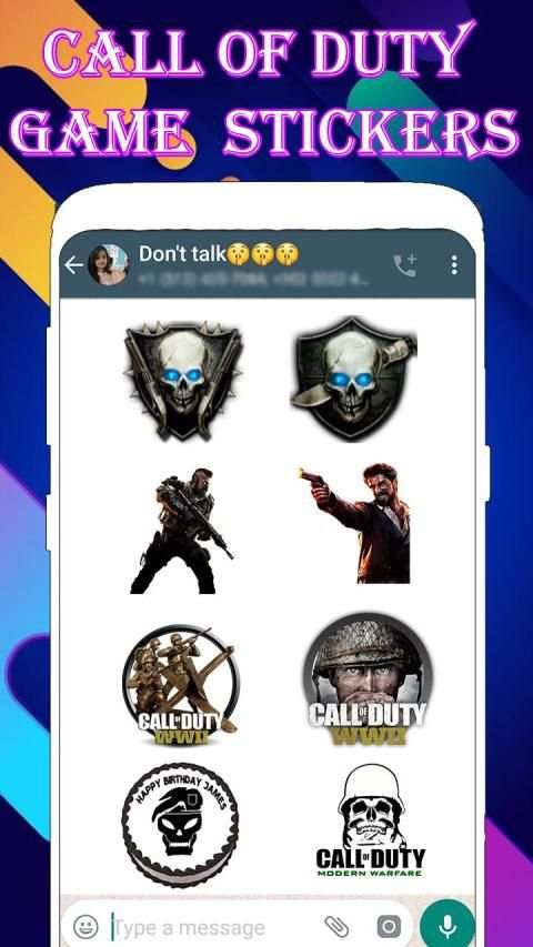 WAStickerApps Call Game Stickers For Whatsapp स्क्रीनशॉट 3