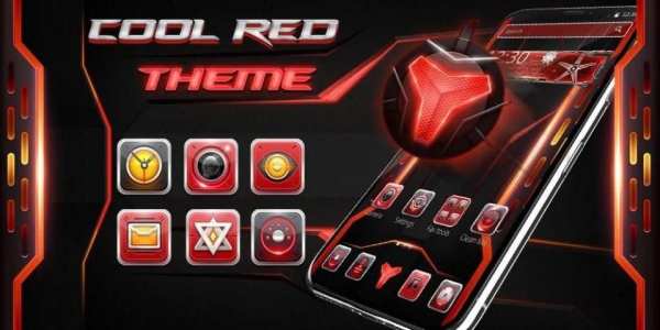 Cool Tech Red Business Theme स्क्रीनशॉट 1