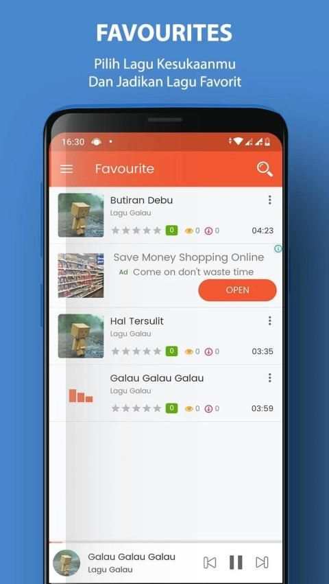 Lagu Galau Populer Baper Terlengkap screenshot 2