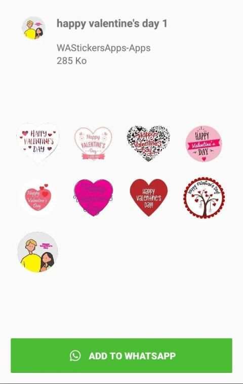 Happy Valentine's 2020 Day Stickers For WhatsApp screenshot 3