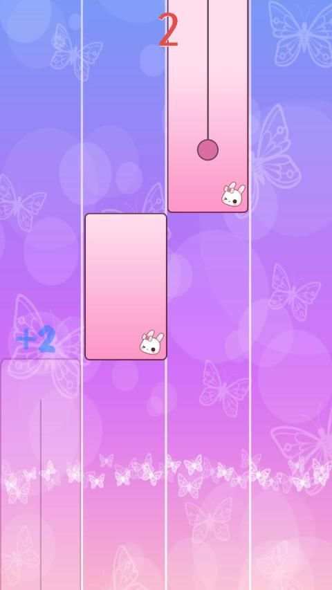 Flower Pink Piano Tiles - Girly Butterfly Songs screenshot 1
