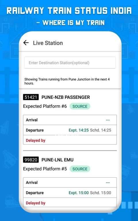 Train Status - Where is my Train स्क्रीनशॉट 3