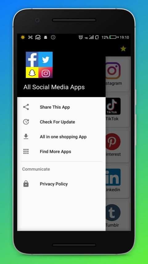 All Social Media in one App screenshot 1